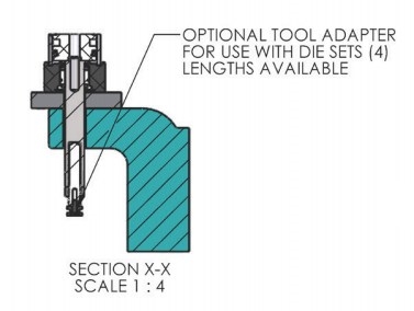 Optional Tool Adapter for A-0019 Arbor Press