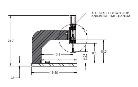 Adjustable Down Stop for P-6019 Pneumatic Arbor Press