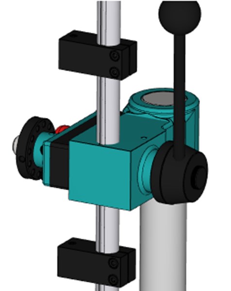 Round Ram press with adjustable handle and full stroke lock model of the AP-810 AP-810-RR-AH-FS 1/2 Ton Precision Adjustable Handle Full Stroke Round Ram Hand Lever Press