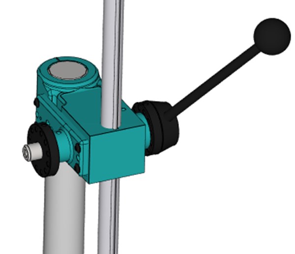 This is the Round Ram AP-810-RR-AH 1/2 Ton Manual Press model with adjustable head and handle. AP-810-RR-AH 1/2 Ton Precision Round Ram Manual Benchtop Press with Adjustable Handle