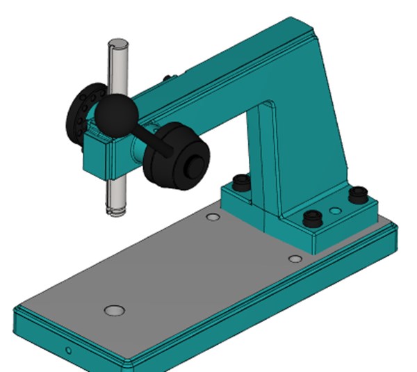 Adjustable handle model of the DT-500 press. DT-500-AH 1/4 Ton Precision Deep Throat Hand Lever Press