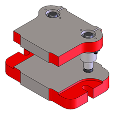 Flanged 2-post die set for arbor press