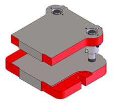 Flanged 2 post die set for arbor press