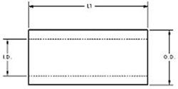 3MDS-4 (1/2" ID x 1 3/8" Headless Straight Bushing)