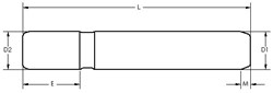 PP-008-040 (1" Dia. x 10.00" Long) Straight Guide Post