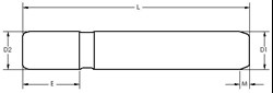 PP-008-040 (1" Dia. x 10.00" Long) Straight Guide Post