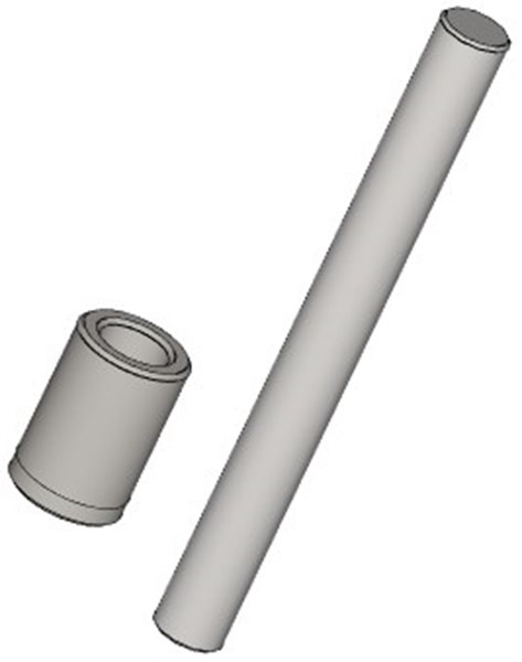 Janesville Tool’s guide posts and bushings are made to last Separate guide post and bushing alternate view of PB1 from Janesville Tool