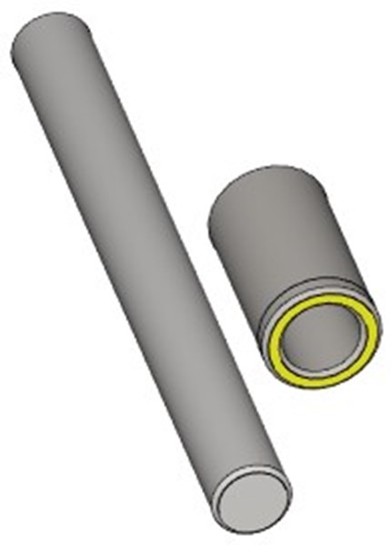 Janesville Tool’s guide posts and bushings are made to last Separate guide post and bushing view of PB6 from Janesville Tool