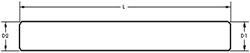 2MDS-3 (3/8" Dia. x 3.50" Long) Straight Guide Post