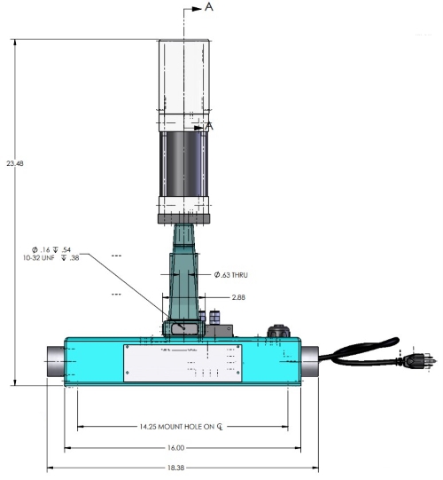 A-0066 Pneumatic Benchtop Arbor Press Front View