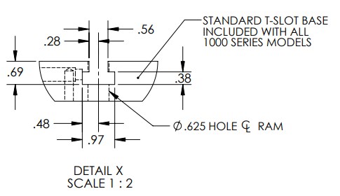 T Slot Base for A-1019 Benchtop Arbor Press