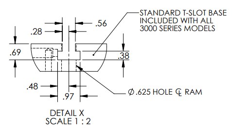 T Slot Base for A-3151 Pneumatic Arbor Press