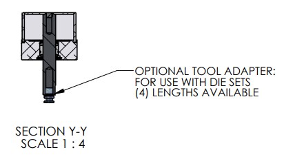 Tool Adapter for A-3151 Pneumatic Benchtop Arbor Press