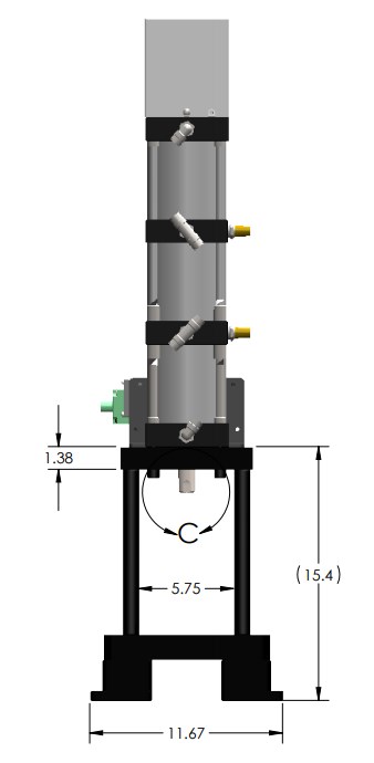 A-5302 Pneumatic Arbor Press Side Angle