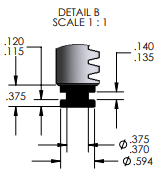 AP-810-RR Arbor Press Ram Cross-Section