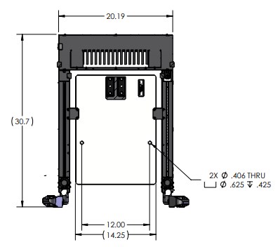 Top View Dimensions of P-6019 Precision Pneumatic Arbor Press